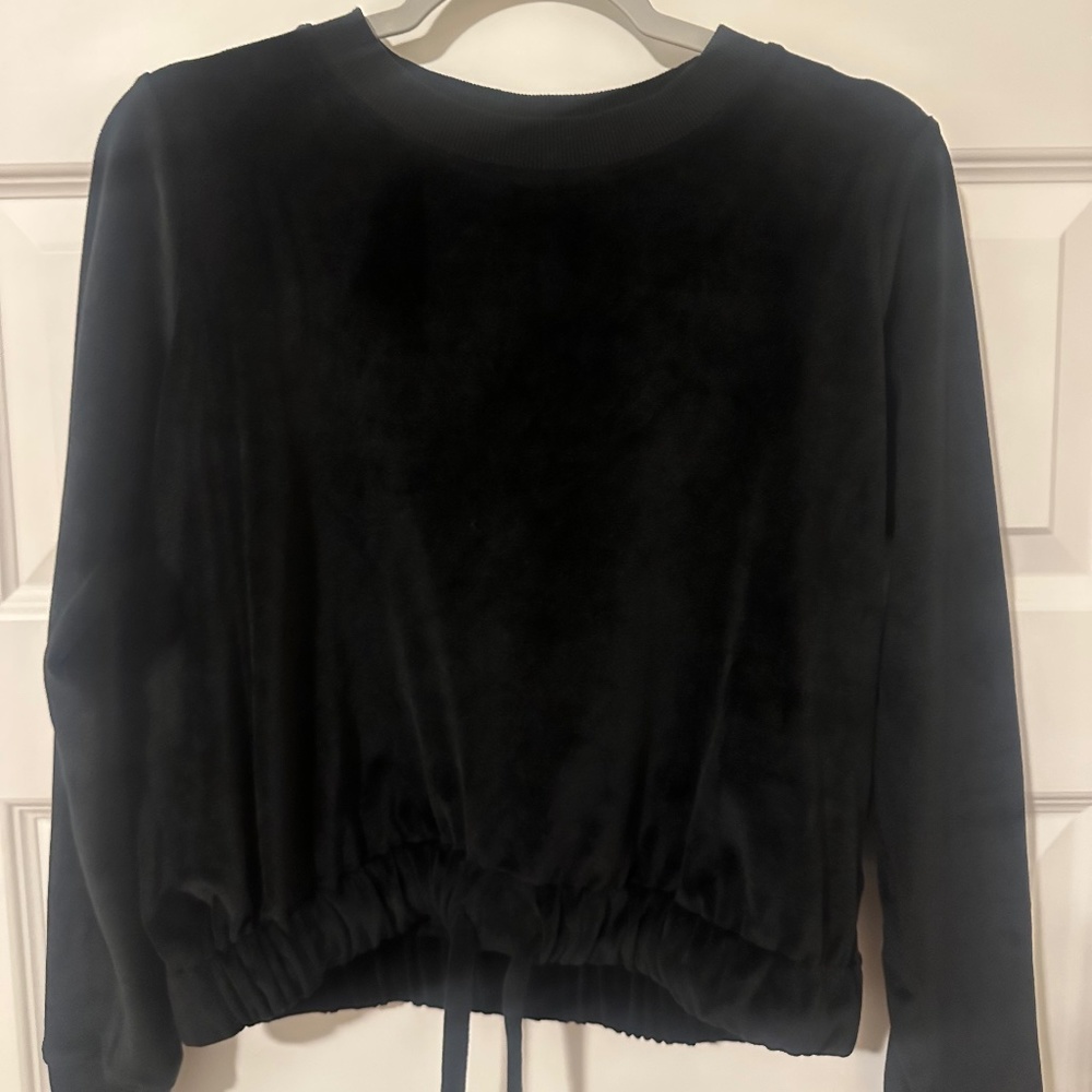 Michael Kors black cropped hoodie